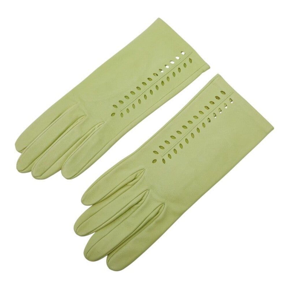 Hermes 6 1/2 Lambskin Gloves